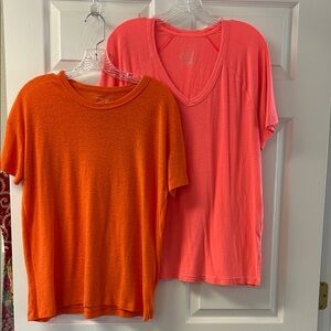 Aerie Orange and Pink Short Sleeve Tees